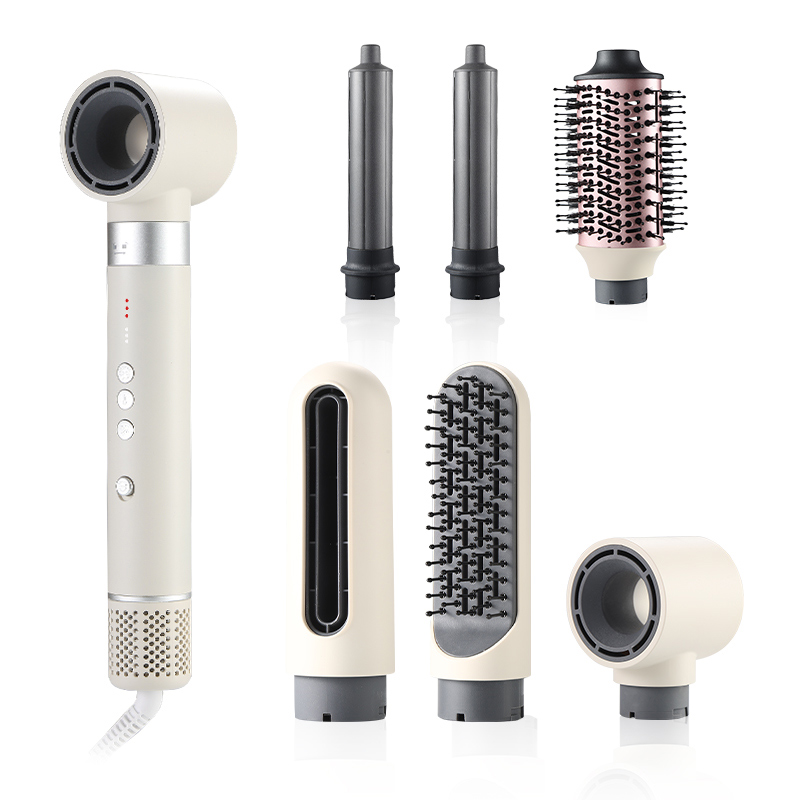 711A Moldeador de Cabello Blanco de Alta Velocidad con Múltiples Accesorios